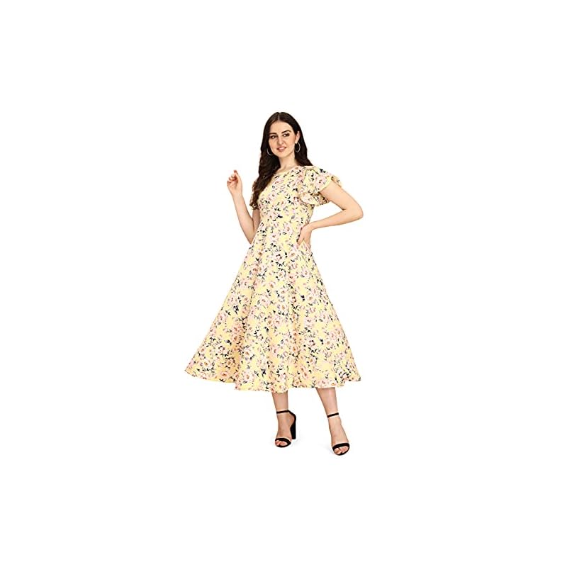 OOMPH! Women' Western & Fusion wear Midi Dresses for Women, Beach, md301