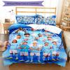 3pcs Manchester City Bedding Set Duvet Cover Closure Includes 1 Duvet Cover & 2 Pillowcases, Soft and Comfortable for All Seasons.