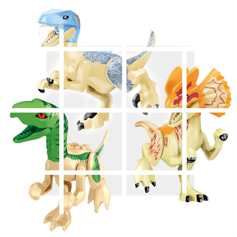 

Велоцираптор Трицератопс Юрский Мир Динозавров Индоминус Ти-Рекс Модель Сборка Развивающие Строительные Блоки Игрушки Для Детей Подарки