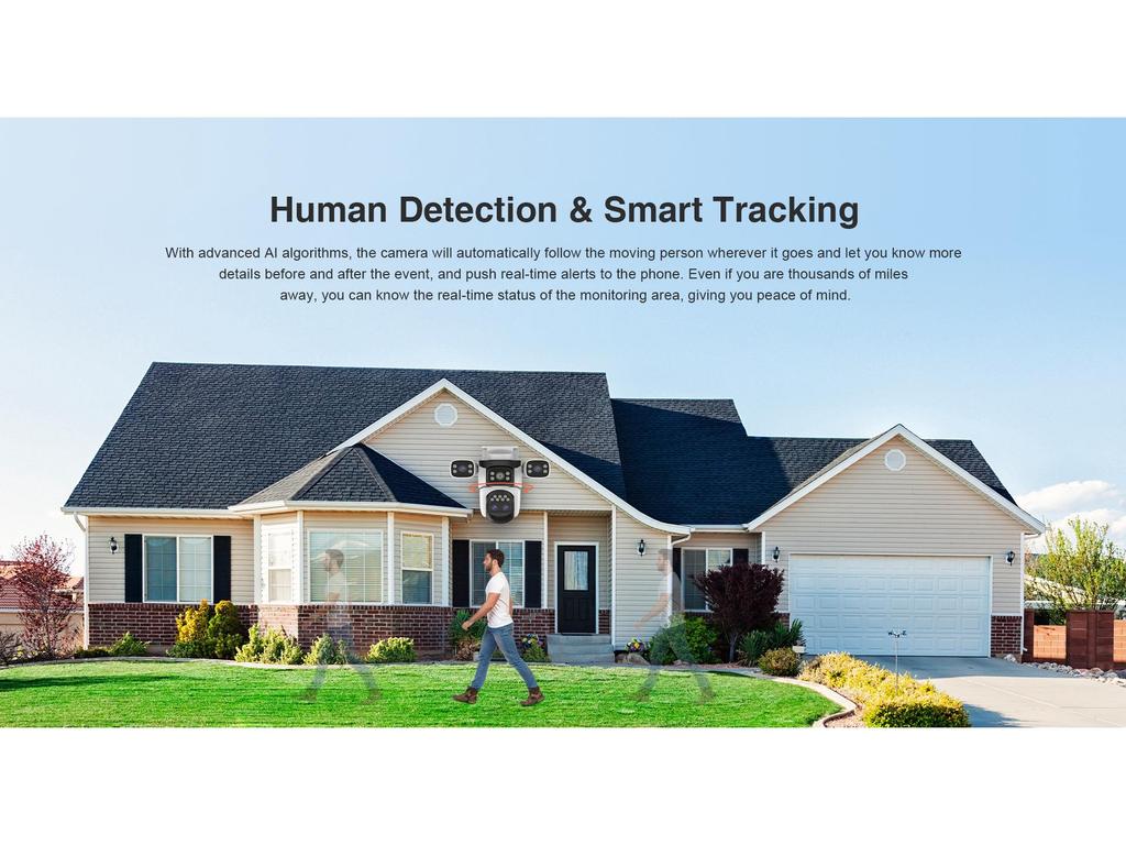 4G Little Eagle O-KAM Pro Smart WiFi Camera with Zoom, 4 Lenses, HD Night Vision, and Waterproof Design