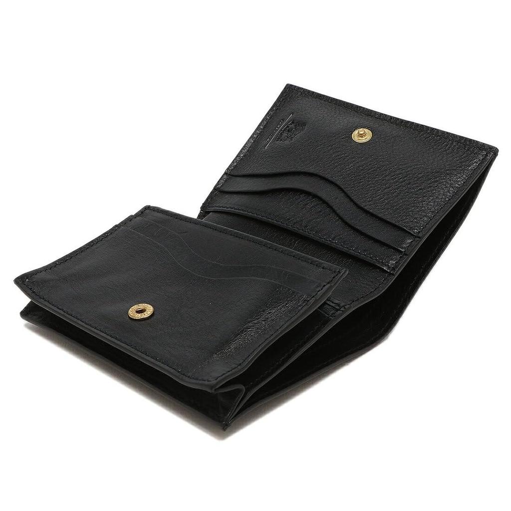 IL BISONTE Compact and SSW014 PV0001 BK238 Bi-fold Wallet, Black, Men's Women's, [Used]