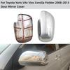 Chromowane Akcesoria Samochodowe Osłona Lusterka Drzwiowego Listwa Styl Klejony 2008 - 2013 Do Toyota Yaris Vitz Vios Corolla Fielder Błyszczący Węgiel
