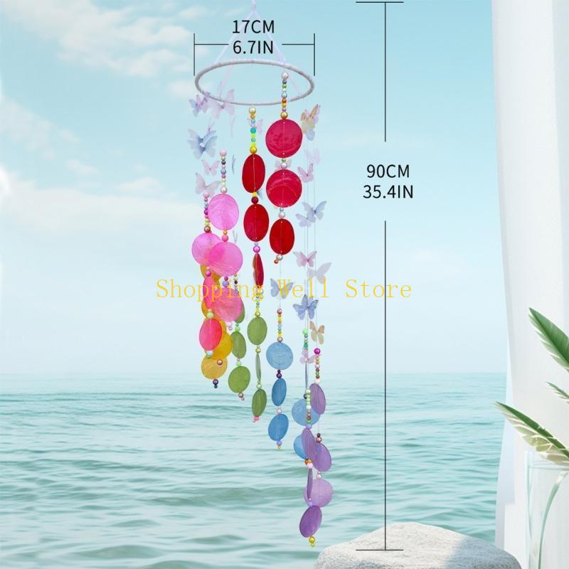 KX4B Decorative Butterfly Seashells WindChimes Pack, Mix Color for a Personals Touch in Decoration