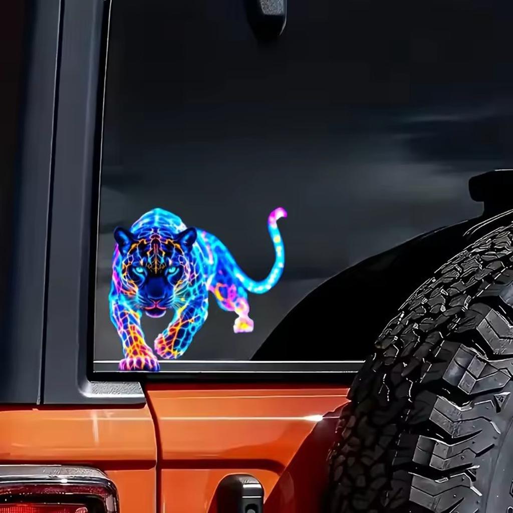Multipurpose Decorative Vibrant Leopard Pattern Sticker Decal for Vehicle Surfaces On Motorcycle Car and Window