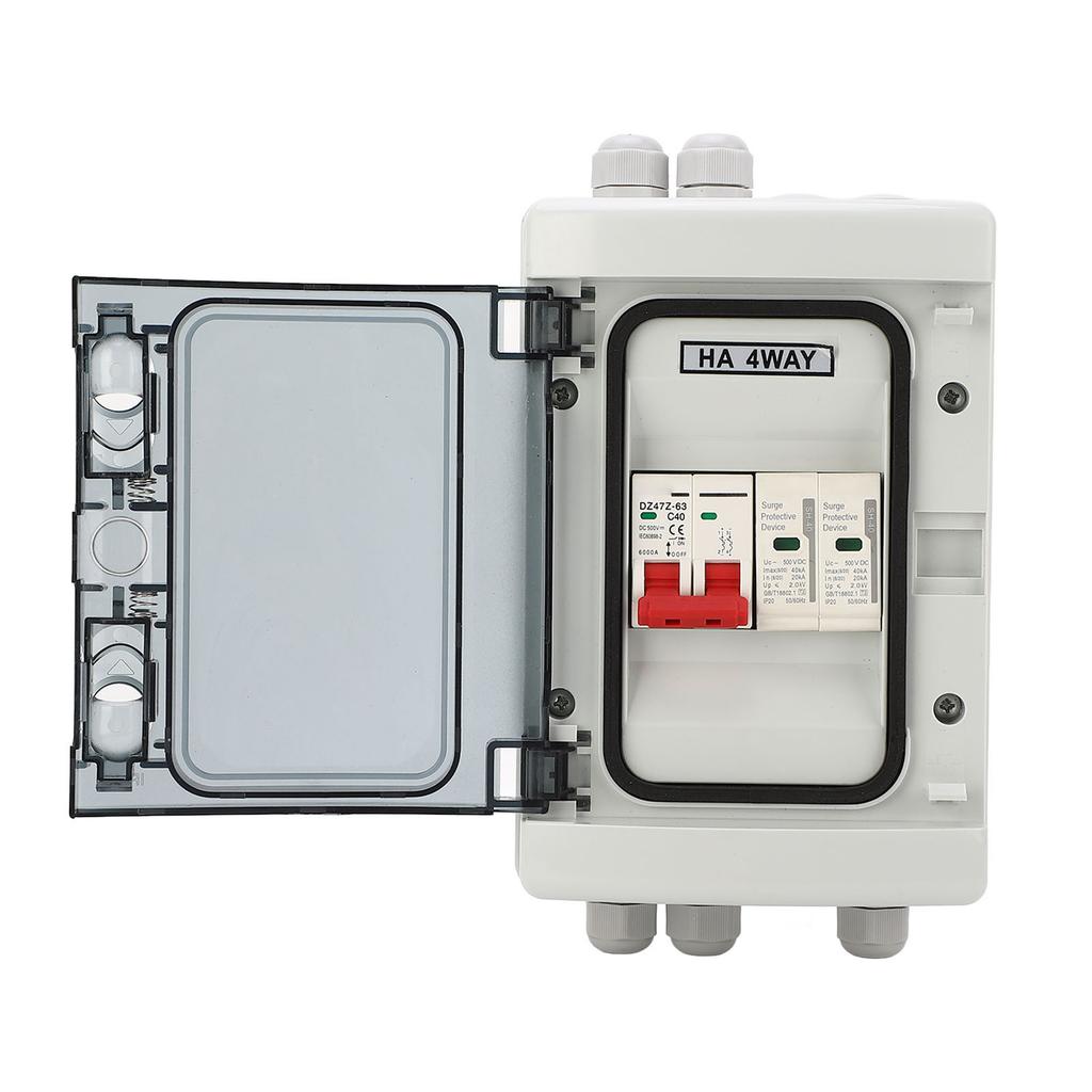 Circuit Breaker MCB Isolation Switch Protection Waterproof Distribution Box DC 500V for Outdoor
