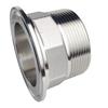2.5" Sanitary Tri Clamp Tri Clover Fittings To NPT 2" Hex Male Thread Adaptor 304 Stainless Steel