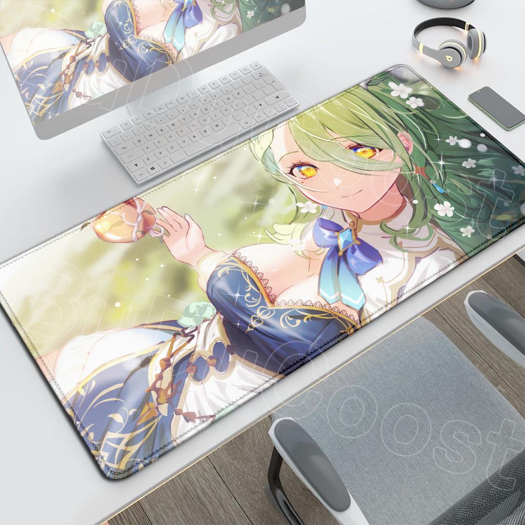 Kawaii Desktop Mouse Pads XXL PC Gaming Accessories Large Anime Carpet Non-slip Computer Game Hololive Ceres Fauna Keyboard Mats