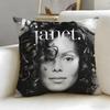 classic singer Janet Jackson Cushion Cover Soft  EasyWash Pillow Case  Versatile for Couch Bed Travel and Office
