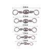 100Pcs Fishing Rolling Swivel Snap Drag Stainless Steel Fishhooks Barrel Swivel Fishing Line Connector Saltwater Freshwater