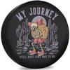 Skeleton Hiker My Journey Spare Tire Cover Weatherproof Dustproof Universal SUV Camp Travel Protector