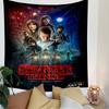 Stranger Things Tapestry Wall Hanging, Netflix Series Poster Art, Retro Wall Decor for Bedroom Living Room Dorm