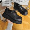 Men Japan Karajuku Korean Style Fashion Streetwear Vintage Thick Platform Casual Increase Leather Shoes Male Dress Leather Shoes