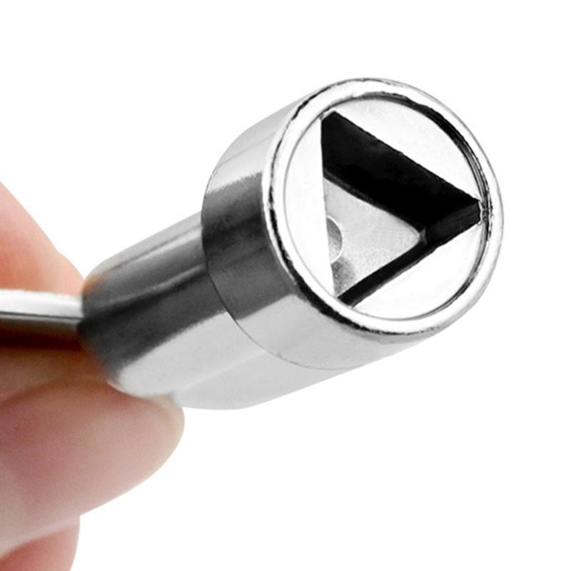 Multifunctional Utility Key Plumbers Tool Key, Triangles Cabinet Spanner Key Socket Key for Metro Train Elevator Door