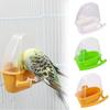 1Pc Bird Feeder Parrot Cage Hanging Feeding Bowl Spill and Splash Proof Parakeet Feeder Box Plastic Food Container Bird Supplies