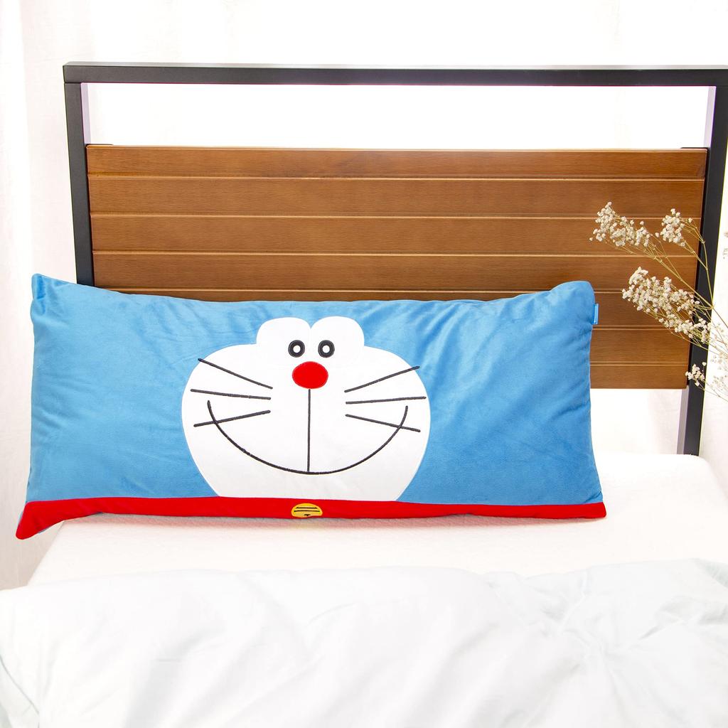 MORIPiLO Polštář Morishita Doraemon 43x90cm pro děti a dospělé Polštář na tělo Vycpaná hračka Polštář postavičky Zboží Shogakukan Modrá 4620269