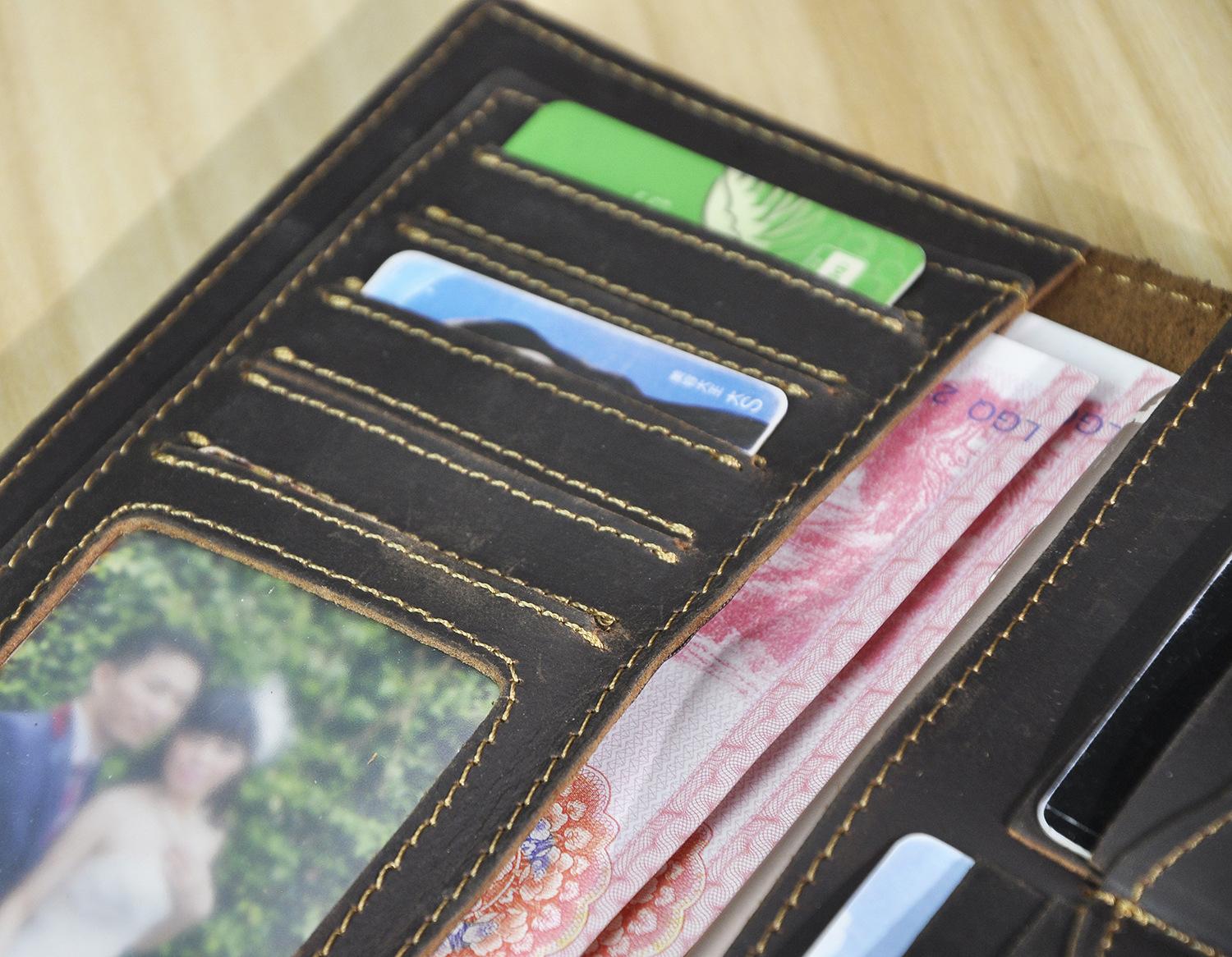 Мужской кожаный модный кошелек высшего качества — фото 12