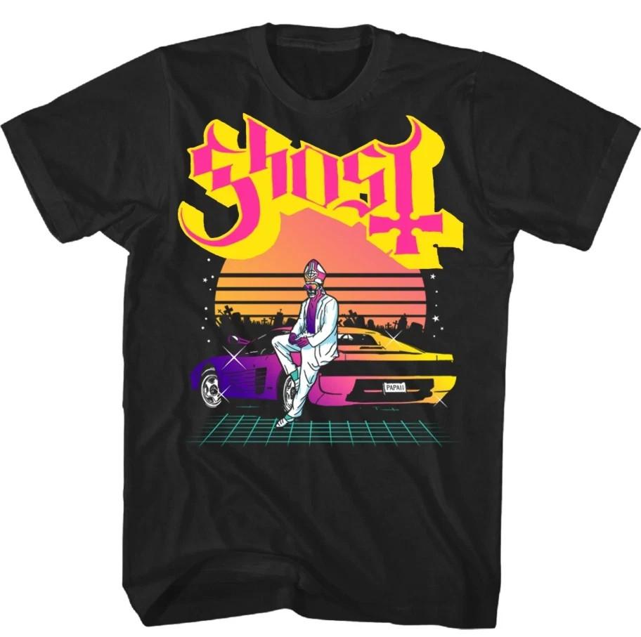 Ghost Papa Lambo Men’s T-Shirt | Rock & Roll Music Classic Band Tee – Black Unis Unisex T-Shirt XXXL