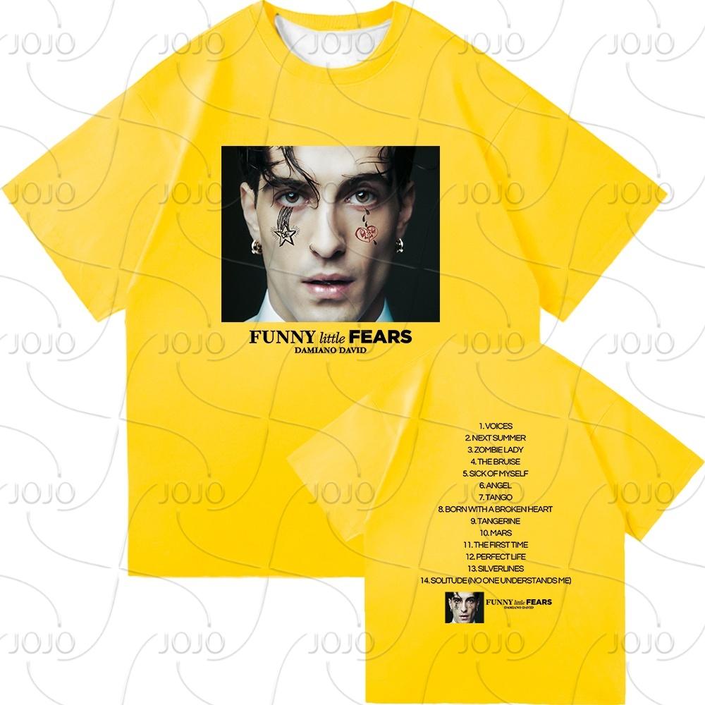 Damiano David Funny Little Fears T Shirt Women Harajuku Aesthetic Next Summer T-shirt Quick Drying Vintage Tees Shirts