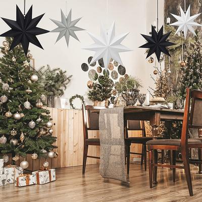 30cm Κρεμαστά Χάρτινα Αστέρια Χάρτινα Λουλούδια Κατασκευές για Γάμο Πάρτι Γενεθλίων Παιδιών DIY Διακοσμήσεις Χριστουγεννιάτικη Διακόσμηση Σπιτιού Baby Shower