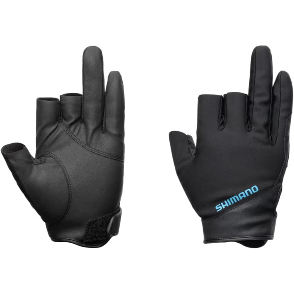 Shimano 01 Basic Warm Gloves 3-Finger Cut Black Size M