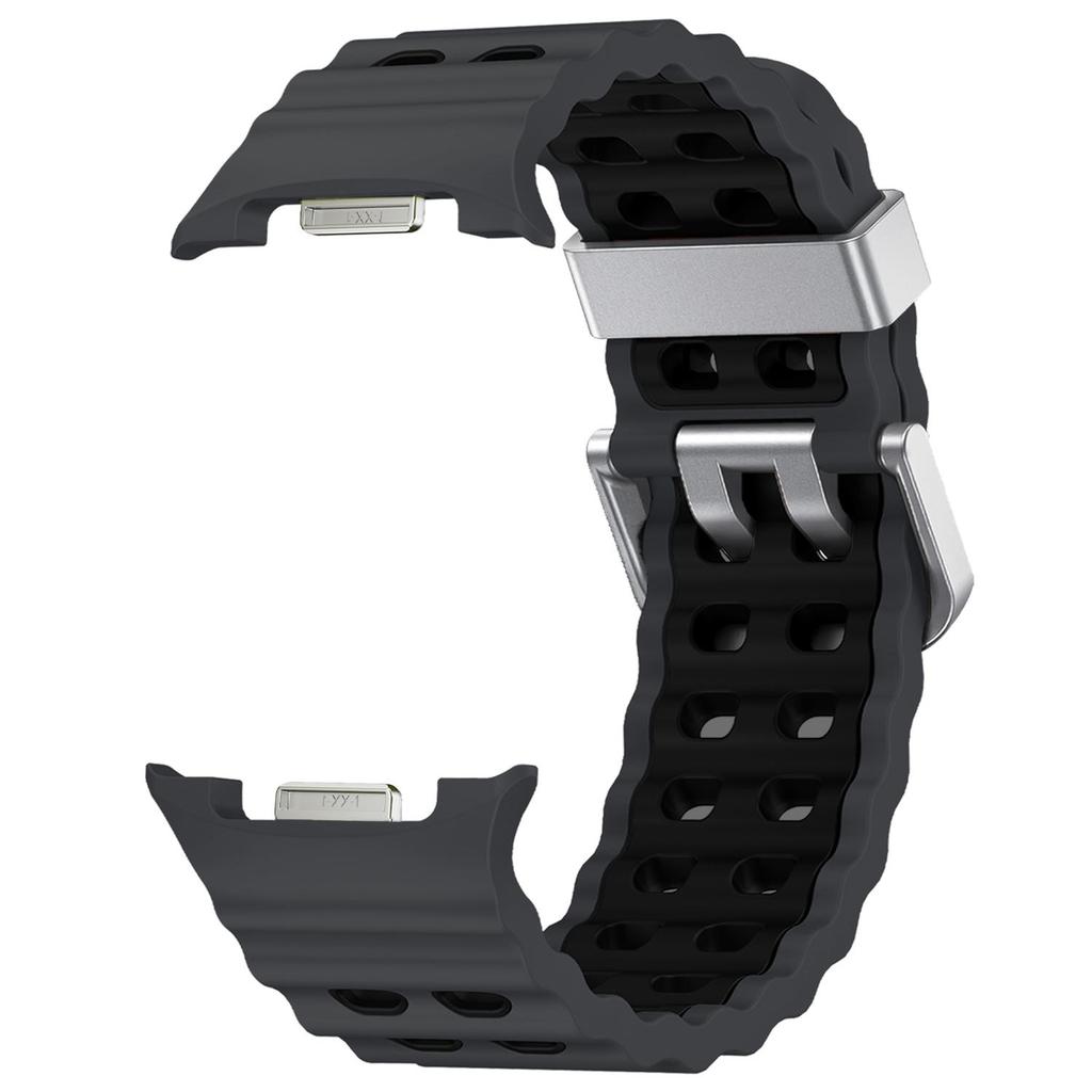 Marine Band for Samsung Galaxy Watch 8/8 Classic Ocean Strap Two-tone Silicone Band for Galaxy Watch 8 40 44mm Sport Bracelet