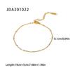 Gold-Tone Ankle Bracelet for Women, Fine Alloy Chain with Evenly Spaced Beads, Multi-Link Extension and Lobster Clasp for Adjustable Wear