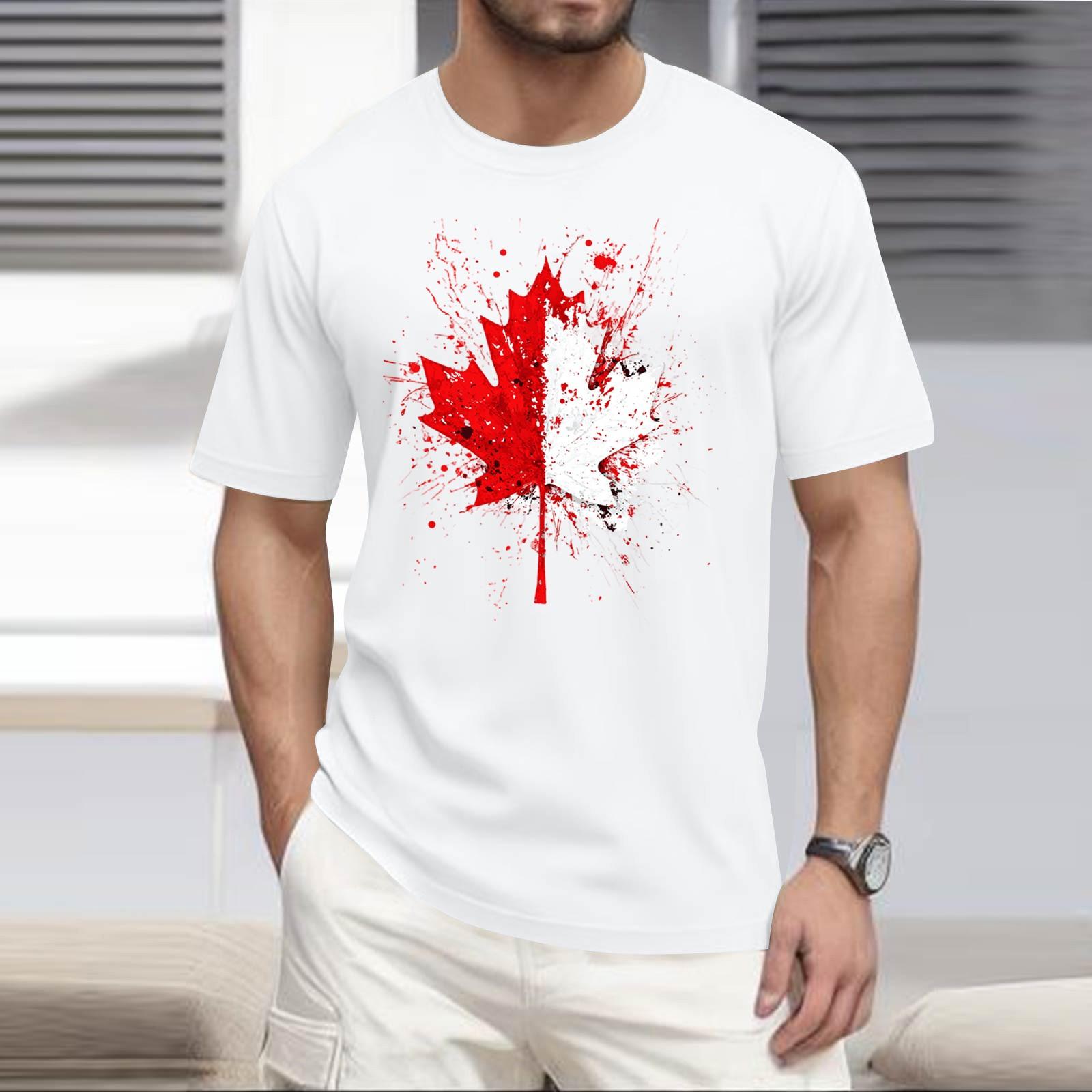 

Мужская повседневная футболка с круглым вырезом и короткими рукавами с принтом XL белый