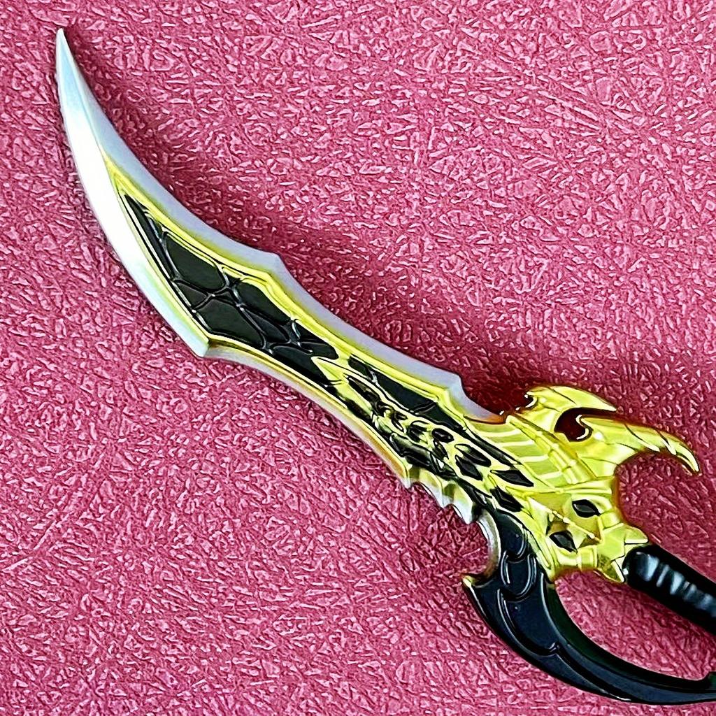 3.5inch Solo Leveling Katana Metal Anime Cosplay Prop Ninja Knife Sword Real Size Japanese Katana Original Samurai Sabre Toy