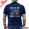 This Is My Pride Flag American Flag  Bald Eagle 4th of July Patriotic ON BACK Oversized Men Clothes Aesthetic  T Shirt