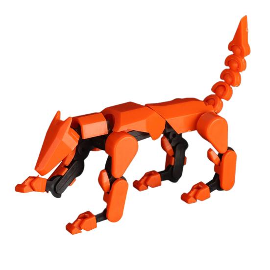 1/5Pcs 3D Printed Robot Dog Figurine Movable Joints Puppy Figure Articulated Animal Model Fidget Toy Home Office Desktop Decoration Ornament