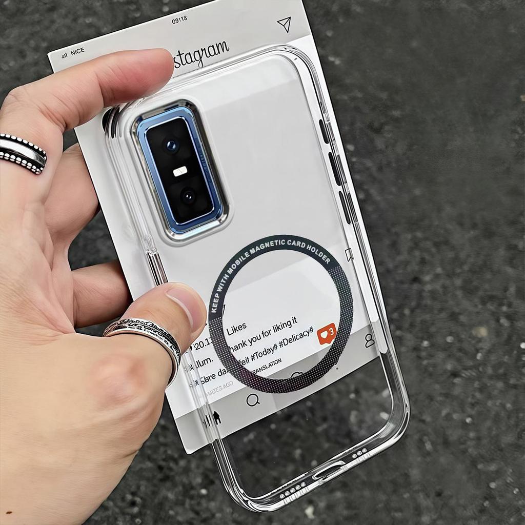 Case for Infinix GT 30,30 PRO Minimal Semi-Transparent Magnetic Casing Raised Electroplated Lens Bezel Anti-Slip Drop Resistant Protective Shell