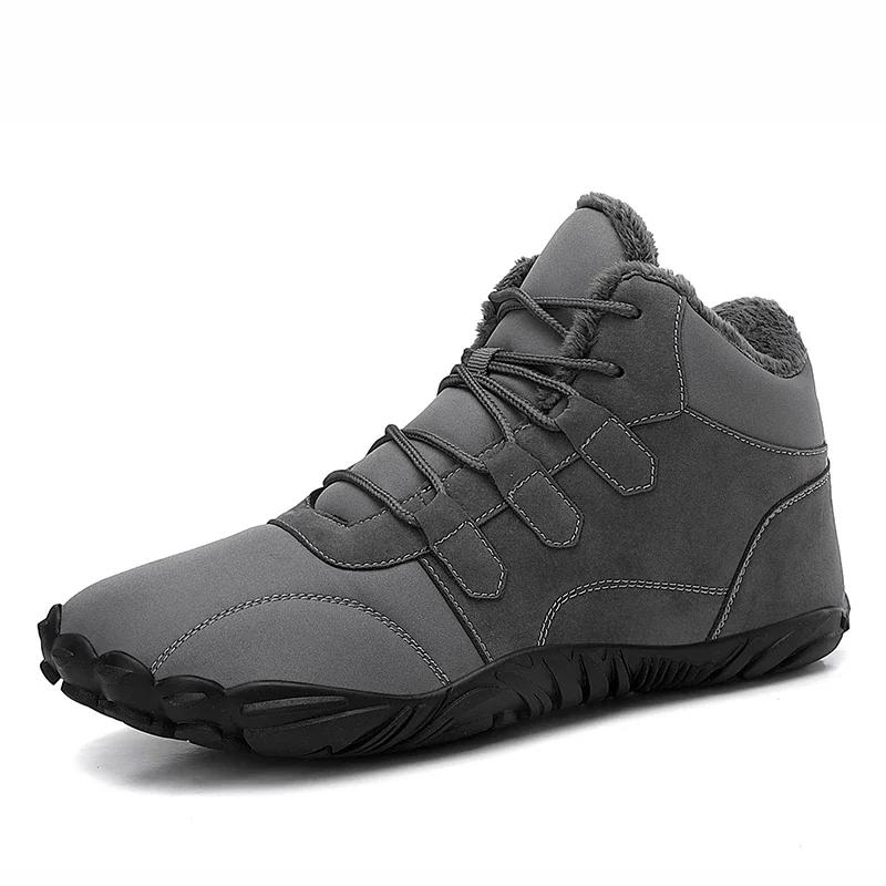Fashion 2024 Winter Booties Men Snow BareFoot Casual Shoes Outdoor Work Shoes Ladies Warm Fur Men Ankle Shoes Male Snow Boots Plus Size