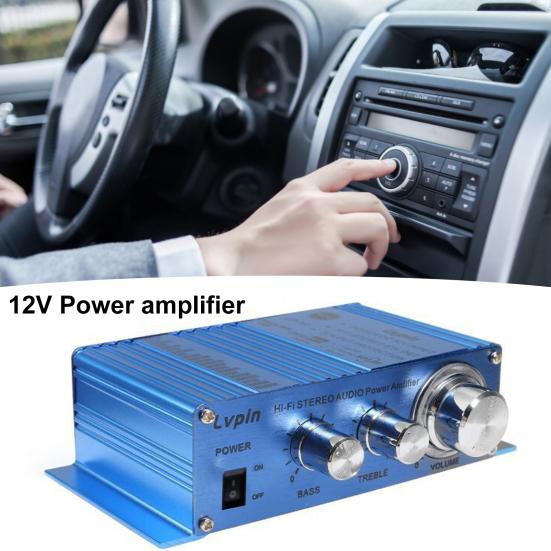 

Удобный качественный усилитель синего цвета, хороший звук, громкоговоритель