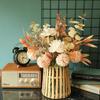 Artificial Flowers, Centerpieces Coffee Table Decor, Silk Flower Arrangements for Home Decor Indoor Fake Flower Bouquet for Dining Room Wedding