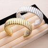 Electroplating Ccb Arrangement Striped Open Bracelet Individual Cold Wind Jewelry Fashion Cool Design Bracelet