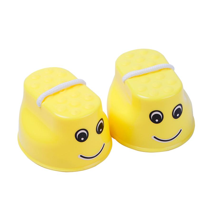 

7 Colors Available Smiling Face Stilts Outdoor Sports Kindergarten Puzzle Teaching Aids Children Interactive Exercise Toys жёлтый