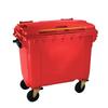 Pu Cheng Outdoor 660L Waste Bin with Wheels and Lid
