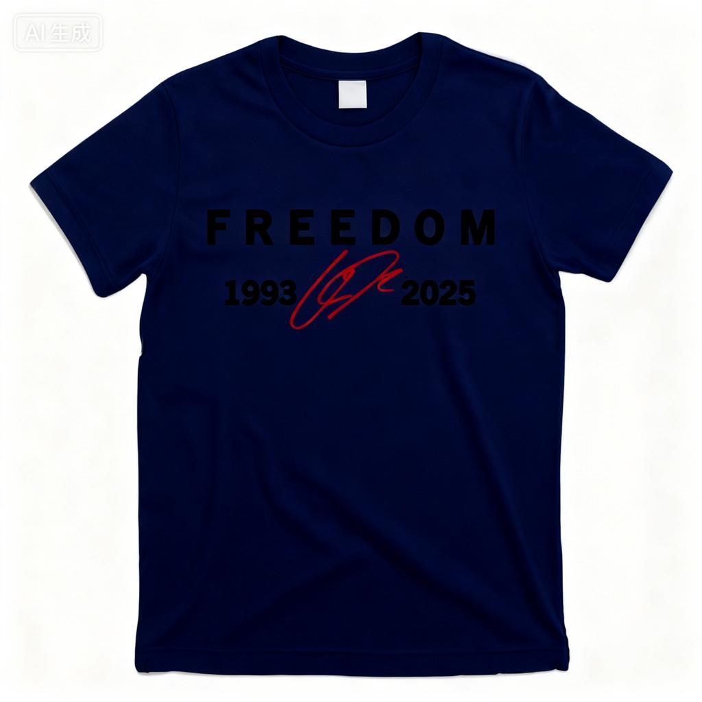 2025 Summer Freedom Red Signature 19932025 Charlie Kirk Tribute Faith Christian RIP Charlie Kirk 100cotton Printed Tshirt Men