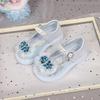 2026 Spring Girls' Princess Crystal Soft Sole Leather Shoes