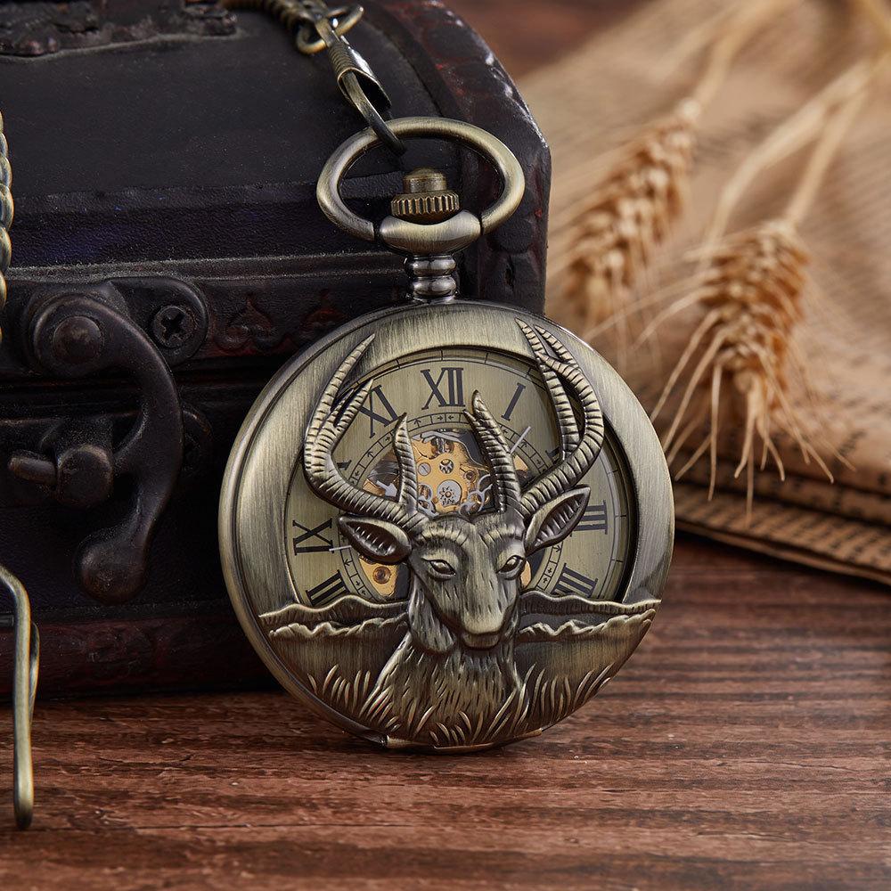 

Винтажные механические карманные часы Hollow для мужчин и женщин, подарочные карманные часы