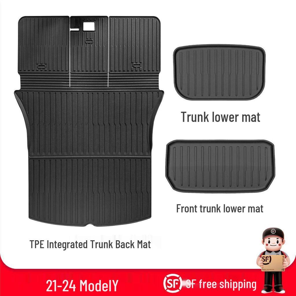 Tesla Model Y/YL/3 TPE Front & Rear Trunk Mats and Accessories
