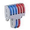 Terminal Block, 5pcs 2 In 6 Out 250V-4KV 32A Reusable Spring Lever Terminal Blocks Electric Wire Cable Connectors Apply To Soft and Hard Wire