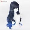 Hochwertige Shiraishi An Cosplay Perücke Lang 70cm Blauverlauf Lockiges Haar Hitzebeständig Synthetisches Haar Partyperücken + Perückenkappe