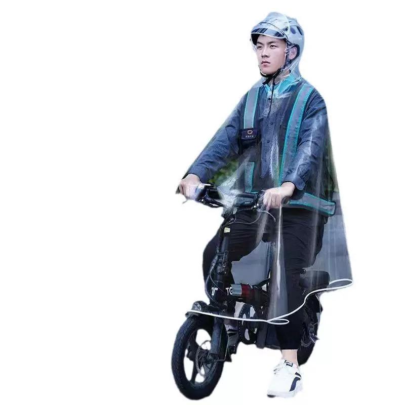 Per Guidare e Assistenza alla Guida Usare Impermeabili Speciali, Poncho Pioggia Pieghevoli per Bici Elettrica, Ingranditi e Ispessiti, Unisex, Trasparenti su Tutta la Lunghezza