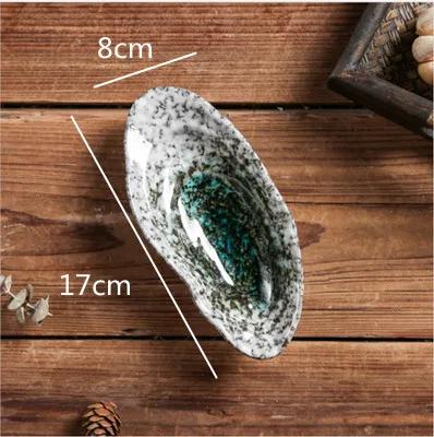 Ceramic Irregular Oyster Plate Dessert Plate Sushi Plate Decorative Plate Seasoning Bowl Spice Plate Kitchen Tableware Gazpacho