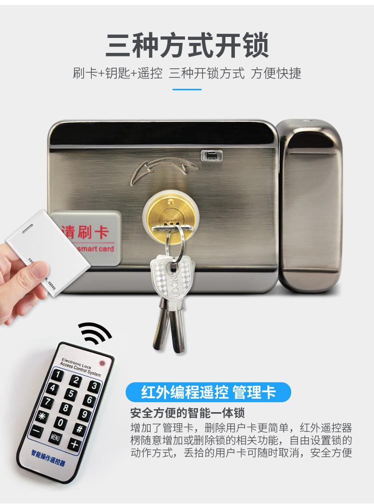 Electric Control Silent Iron Lock for Rental House Doors