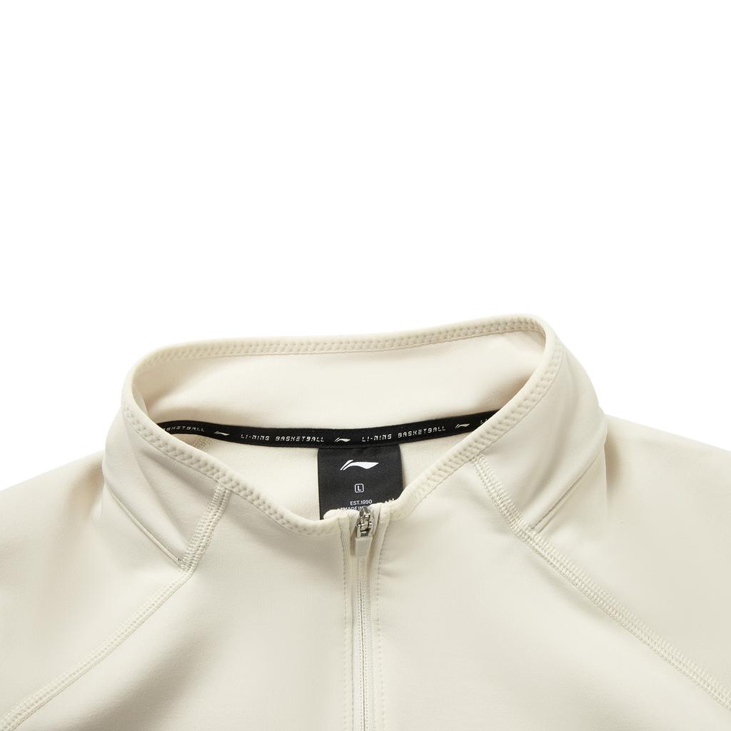 Li-Ning Professional Basketball Series Lock Temperature Warm Dry Stand Collar Logo Letter T-Shirt Men tops ATLW117-3