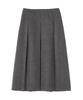 Human Woman Pleated Skirt S (Herringbone Tweed) / Women's / 077-5220100 021_Charcoal