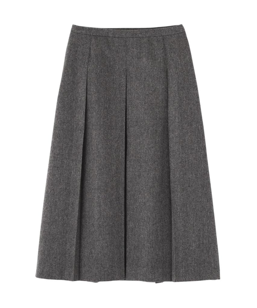 Human Woman Pleated Skirt S (Herringbone Tweed) / Women's / 077-5220100 021_Charcoal
