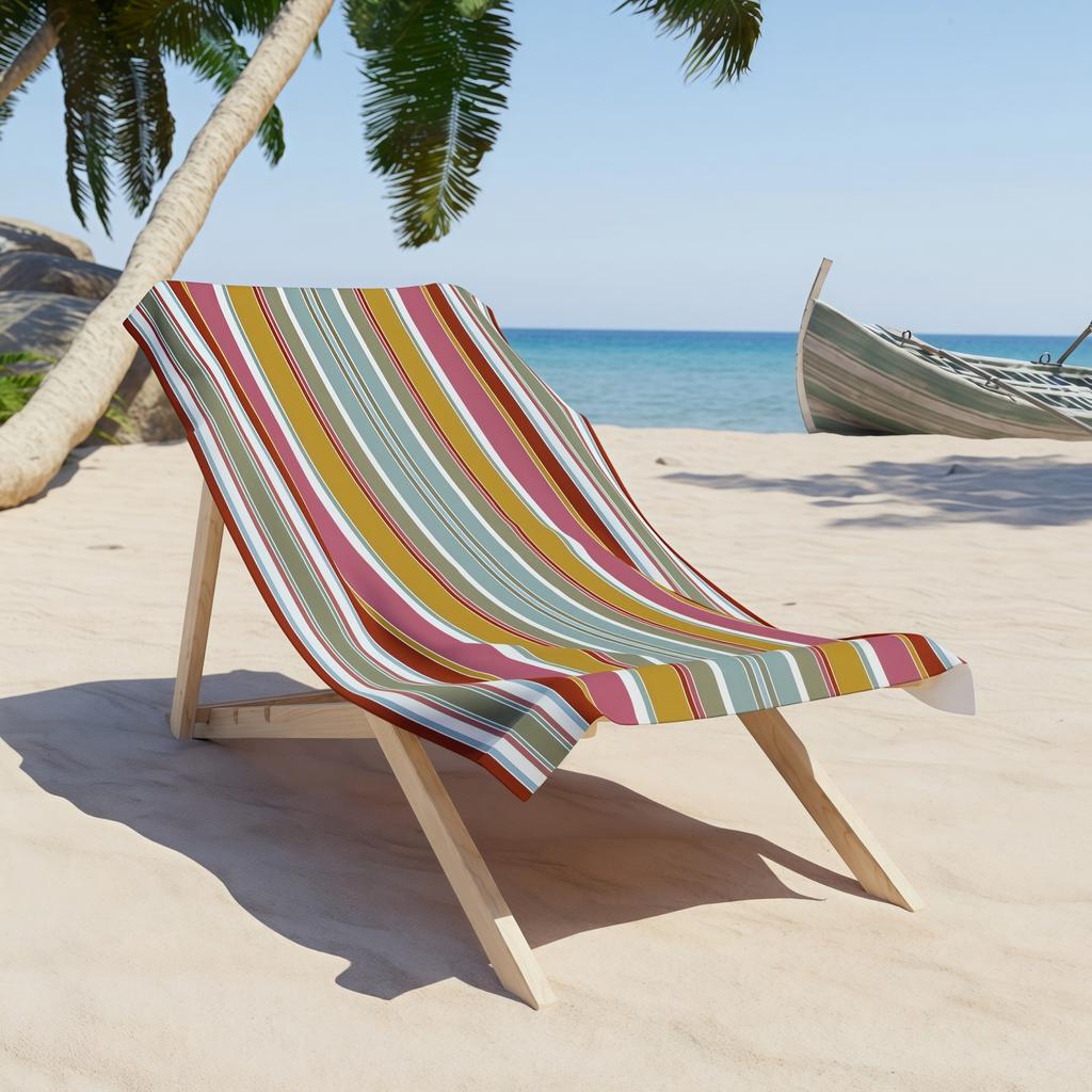 Rainbow Stripe Beach Towel Unisex Absorbent for Pool Beach Diving Surfing Camping Summer Essential Gift Multiple Sizes